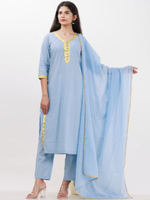 Parv Naina Set Of Kurta Pants Kota Dupatta