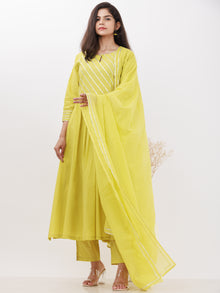 Parv Urja Set Of Kurta Pants Kota Dupatta