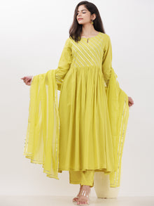 Parv Urja Set Of Kurta Pants Kota Dupatta