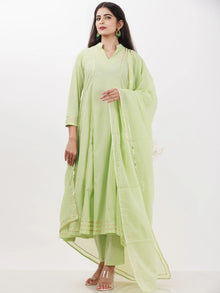 Parv Raima Set Of Kurta Pants Kota Dupatta