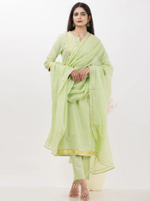 Parv Misha Set Of Kurta Pants Kota Dupatta