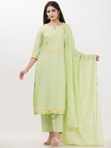 Parv Misha Set Of Kurta Pants Kota Dupatta