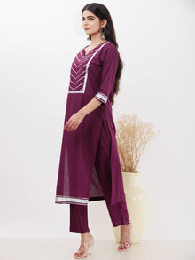 Parv Aisha Set Of Kurta Pants Kota Dupatta