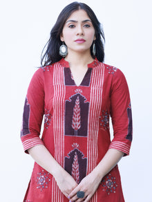 Ajrakh Zubeda Set Of Kurta Pants Dupatta