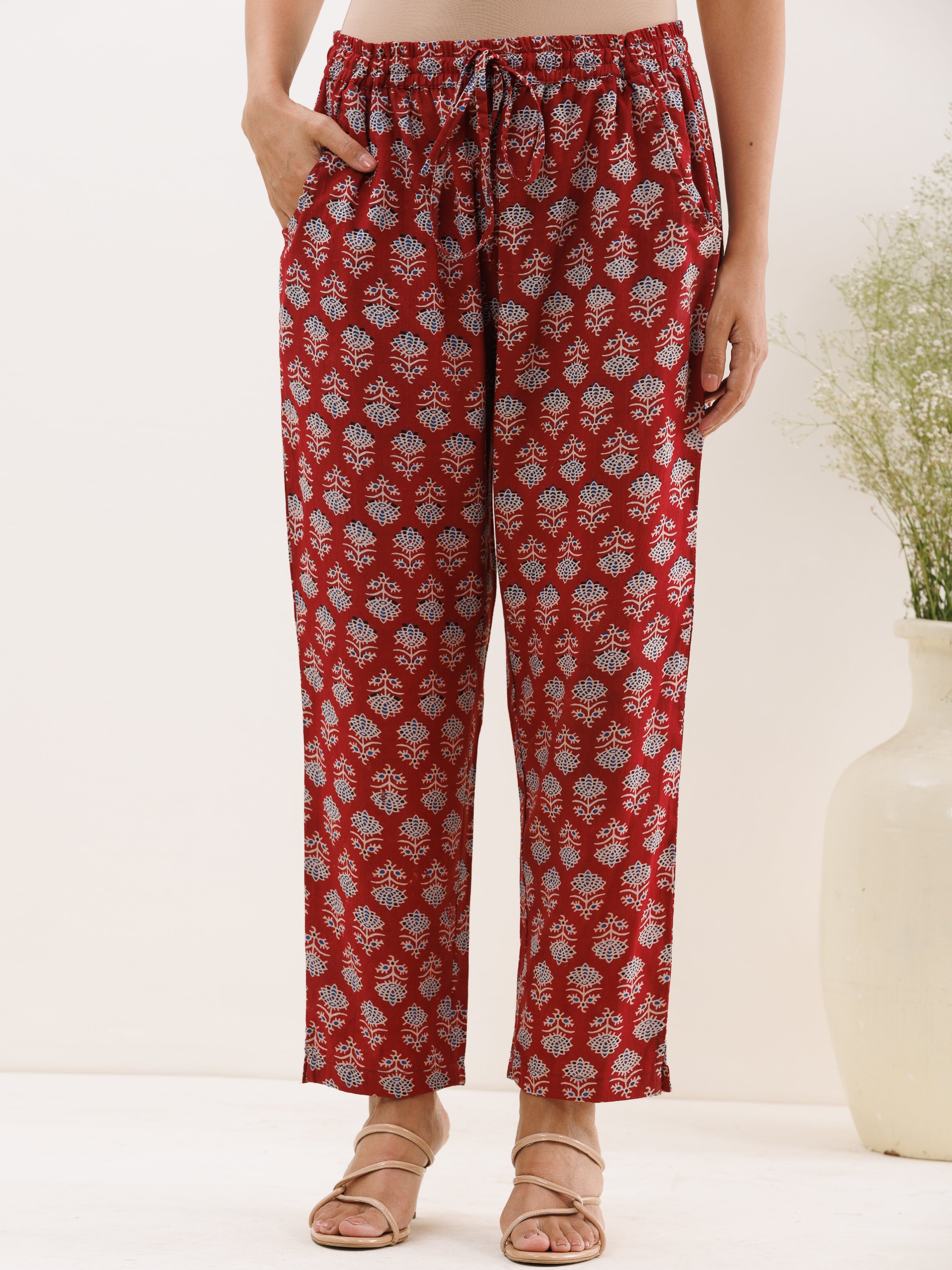 Ajrakh Neelam Pants – InduBindu