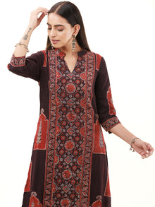 Ajrakh Diya Set Of Kurta Pants Dupatta