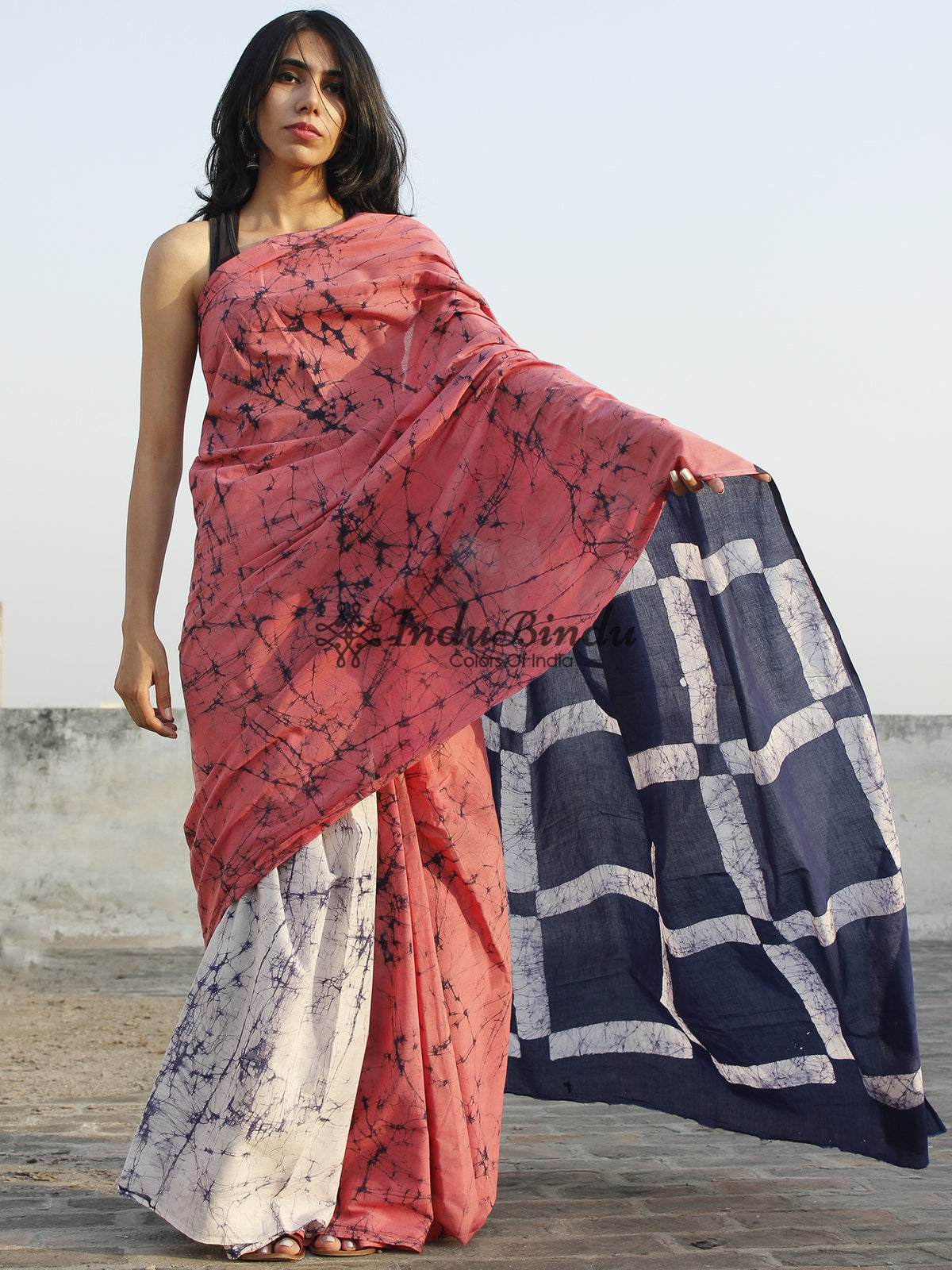 10 Colour Casual Wear Soft Cotton Batik Print Saree, With Blouses Piece,  Saree Width: 44' at Rs 399/piece in Surat