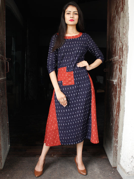 IKAT MIX - Handwoven Ikat Cotton Dress - D331F1443