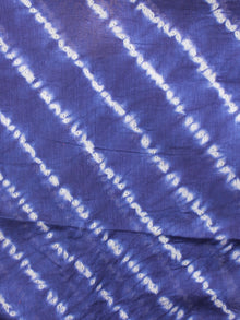 Indigo Shibori Hand Dyed in Natural Vegetable Colors Chanderi Dupatta - D0417062