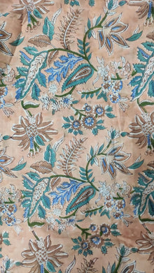 Hand Block Printed Cotton Fabric Per Meter - F001F2718