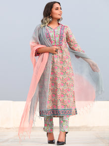 Rozana Asma - Set of Kurta Pants & Dupatta - KS152D2481D