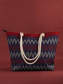 Indigo Red Ikat Tote Bag - B0805