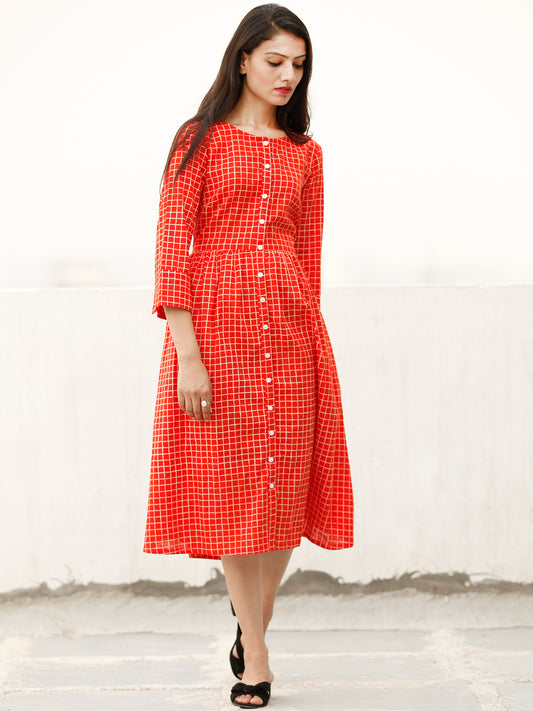 Relaxed Chic  - Block Printed Cotton Dress  - D366F1868