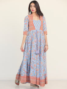 Fiza Aachal Pleated Embroidered Long Jacket Dress – InduBindu