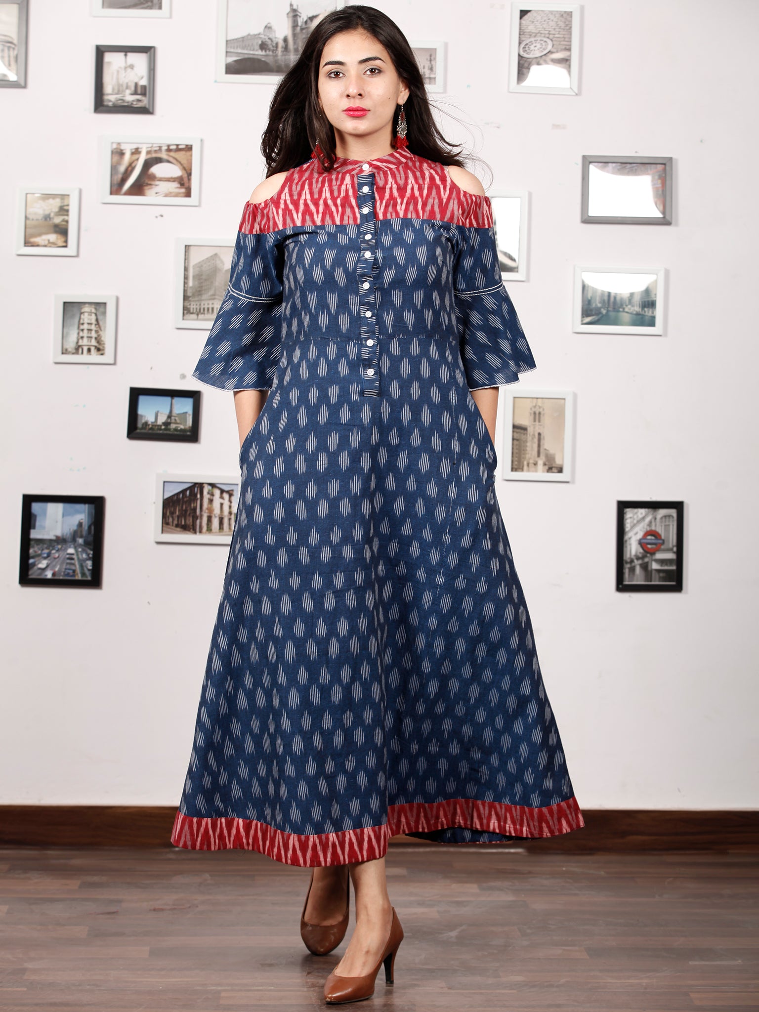 IKAT MANIA - Handwoven Ikat Midi Dress - D325F940 – InduBindu