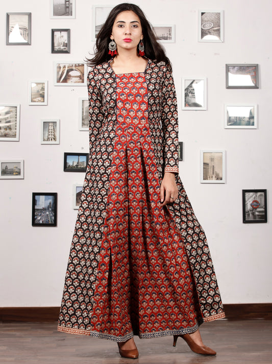 Hand Block Printed Cotton Long Dress 