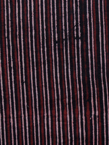 Maroon Black & Peach Ajrakh Hand Block Printed Cotton Blouse Fabric - BPA0114