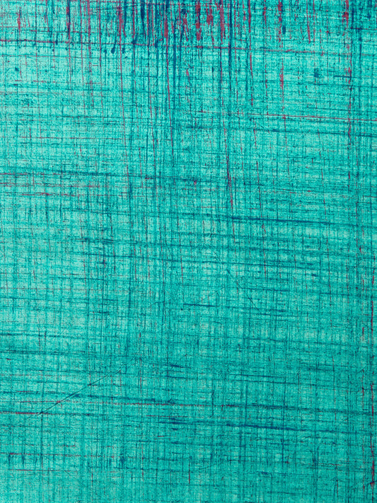 Sea Green Indigo Ajrakh Printed Cotton Fabric Per Meter - F003F1514