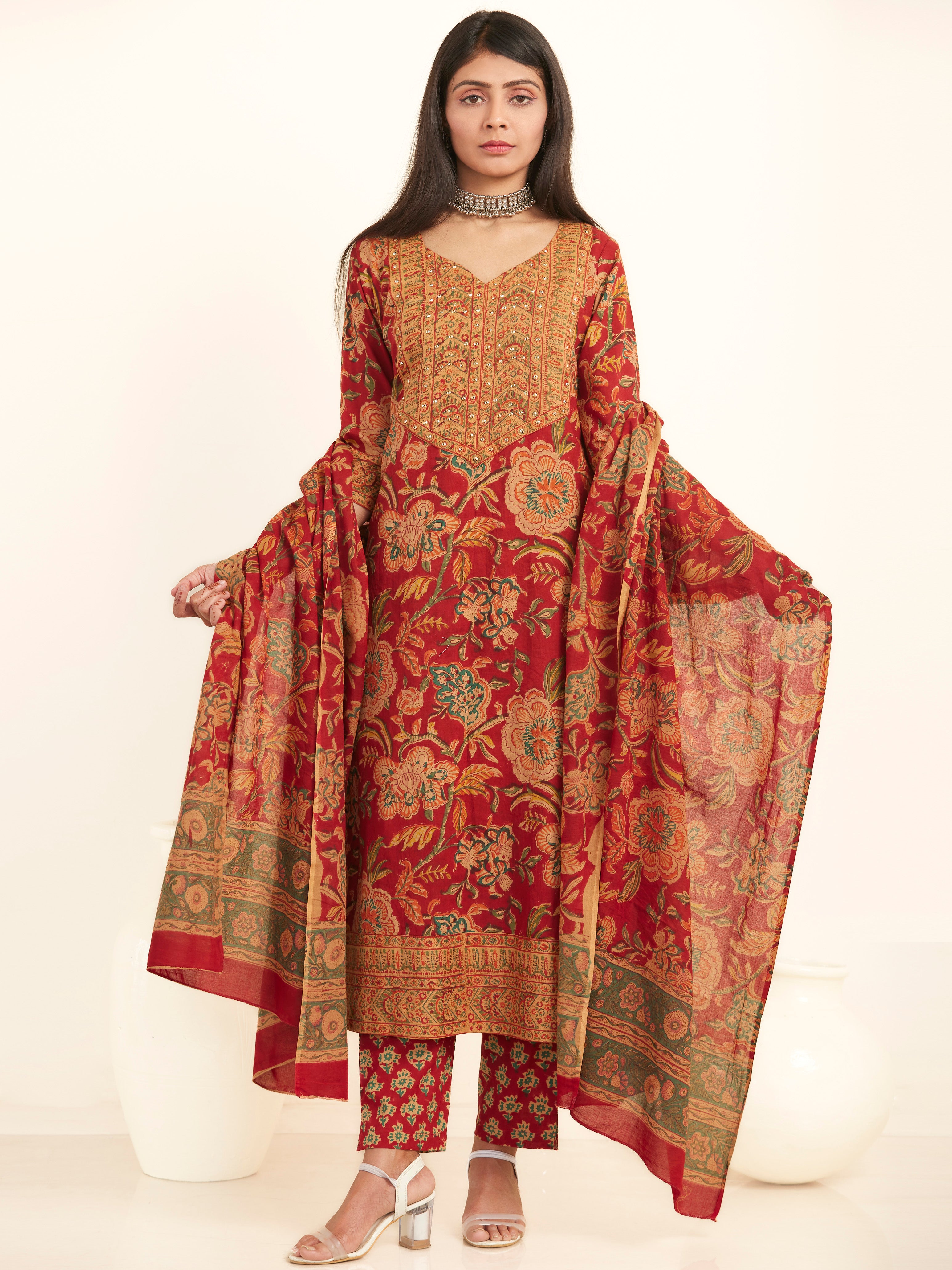 Jashn Mannat Set Of Kurta Pants Dupatta – InduBindu