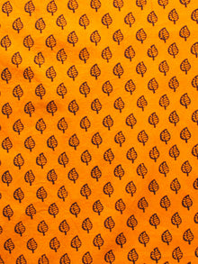 Orange Black Bagh Printed Cotton Fabric Per Meter - F005F1705