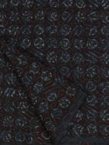 Black Indigo Ivory Hand Block Printed Cotton Fabric Per Meter - F001F2066