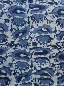 Indigo Ivory Hand Block Printed Cotton Fabric Per Meter - F001F1105