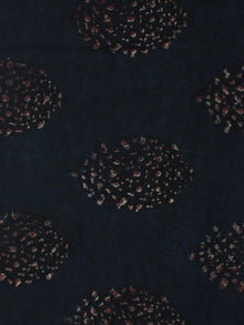 Indigo Green Brown Hand Block Printed Cotton Fabric Per Meter - F001F2141