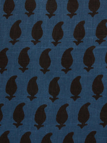 Indigo Black Hand Block Printed Cotton Fabric Per Meter - F001F1892