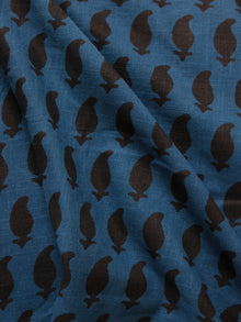 Indigo Black Hand Block Printed Cotton Fabric Per Meter - F001F1892