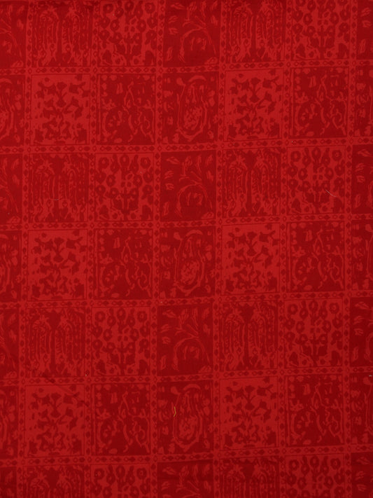 Crimson Red  Hand Block Printed Cotton Fabric Per Meter - F001F2007