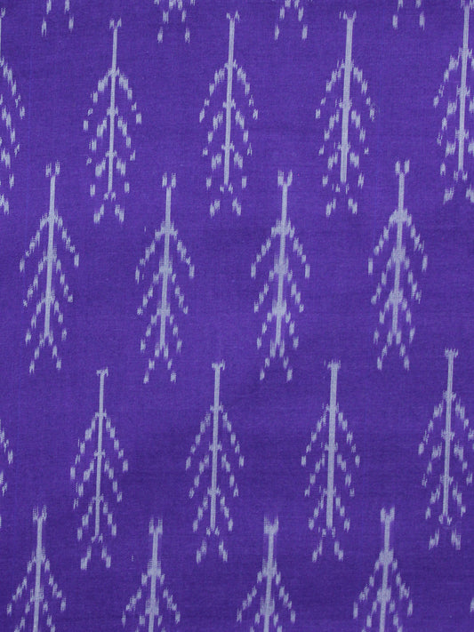 Blue Grey Hand Weaved Ikat Mercerised  Fabric Per Meter - F002F1419