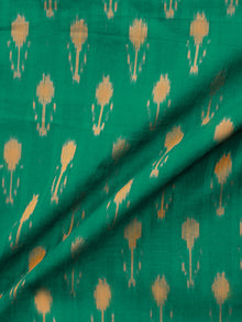 Green Yellow Pochampally Hand Weaved Ikat Mercerised Fabric Per Meter - F002F1572