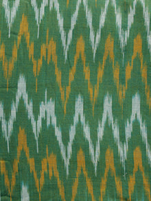 Grey Orange Ivory Pochampally Hand Woven Ikat Fabric Per Meter - F002F952