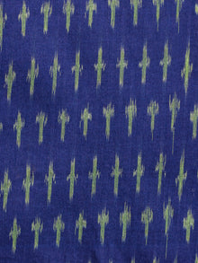 Purple Green Pochampally Hand Weaved Ikat Mercerised Cotton Fabric Per Meter - F002F1858