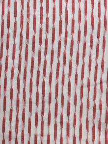 White Rust Pochampally Hand Woven Ikat Fabric Per Meter - F002F936