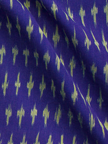 Purple Green Pochampally Hand Weaved Ikat Mercerised Cotton Fabric Per Meter - F002F1858