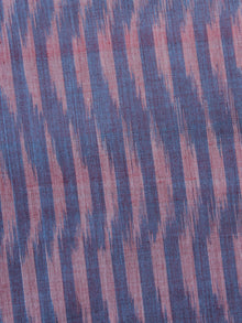 Blue Rust Pochampally Hand Weaved Ikat Mercerised Cotton Fabric Per Meter - F002F1037