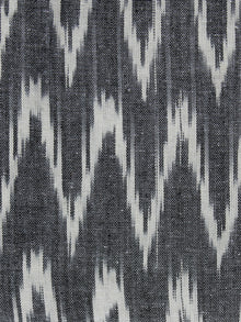 Grey Ivory Pochampally Hand Woven Ikat Fabric Per Meter - F002F953