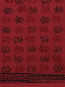 Magenta Pink Red Black Bagh Printed Cotton Fabric Per Meter - F005F2072