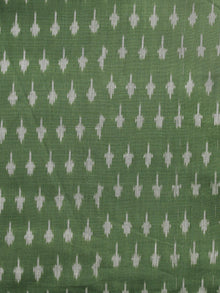 Green Ivory Pochampally Hand Weaved Ikat Mercerised Cotton Fabric Per Meter - F002F1022