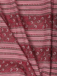 Pink Red White Hand Block Printed Cotton Fabric Per Meter - F001F2372