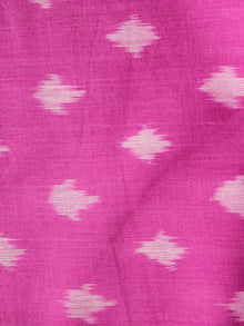 Pink Ivory Pochampally Hand Weaved Ikat Mercerised Cotton Fabric Per Meter - F002F1978