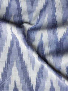 Blue Pochampally Hand Weaved Ikat Fabric Per Meter - F003F1243