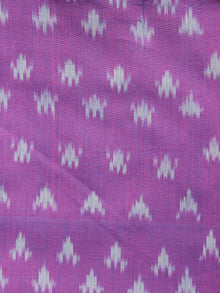 Purple Grey Pochampally Hand Weaved Ikat Mercerised  Fabric Per Meter - F002F1436