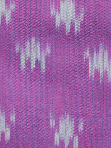 Purple Grey Pochampally Hand Weaved Ikat Mercerised  Fabric Per Meter - F002F1436