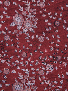 Maroon Pink Black Hand Block Printed Cotton Fabric Per Meter - F001F1150