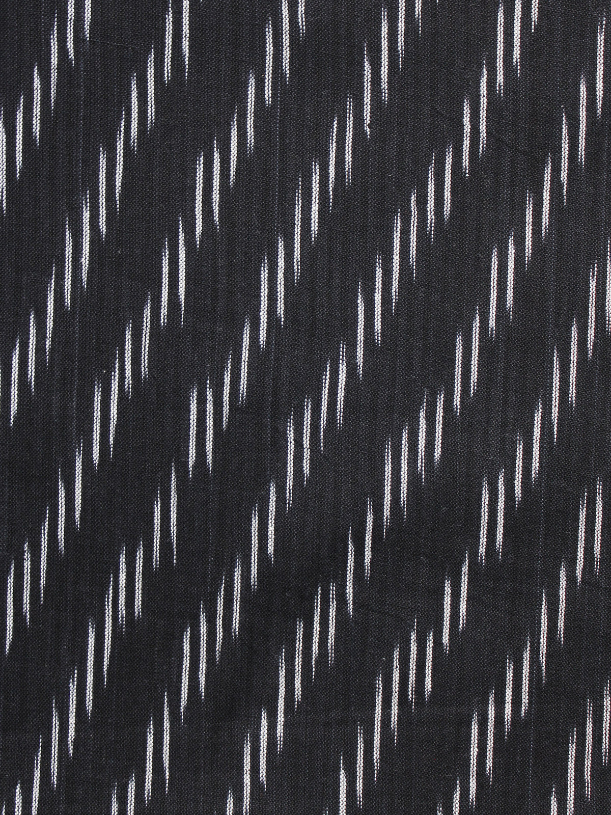 Black White Pochampally Hand Weaved Ikat Fabric Per Meter - F003F1251