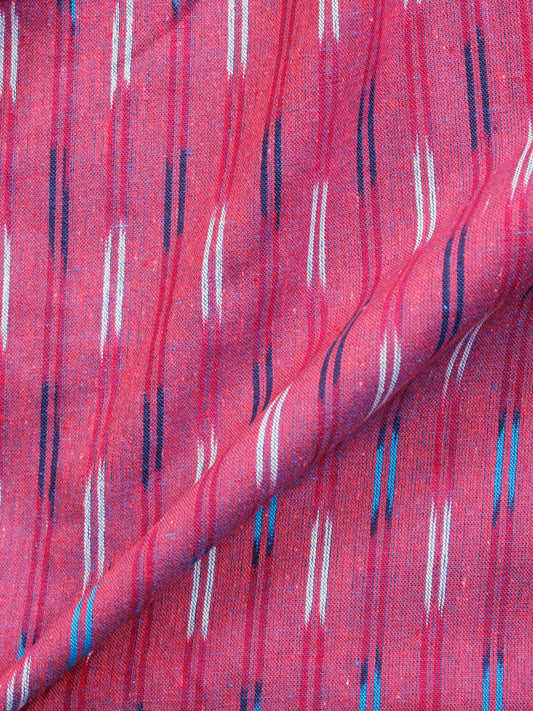 Lavender Blue White Pochampally Hand Woven Ikat Cotton Fabric Per Meter - F002F1446