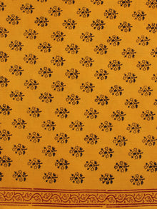 Yellow Black Bagh Printed Cotton Fabric Per Meter - F005F2097