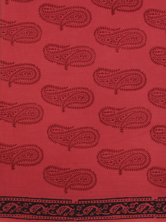 Magenta Pink Red Bagh Printed Cotton Fabric Per Meter - F005F2099